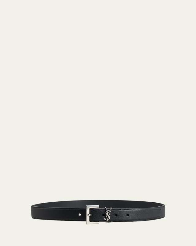 YSL Cintura Box Leather Belt